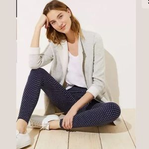 LOFT Geo Leggings in Seamed Ponte in Blue Falls